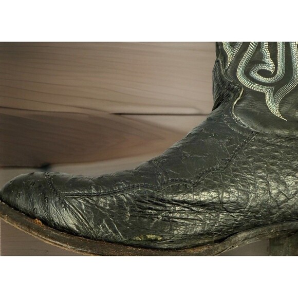 Vintage Exotic Tony Lama El Rey Genuine Ostrich Western Cowboy  Boots Men’s 9 D main image 8
